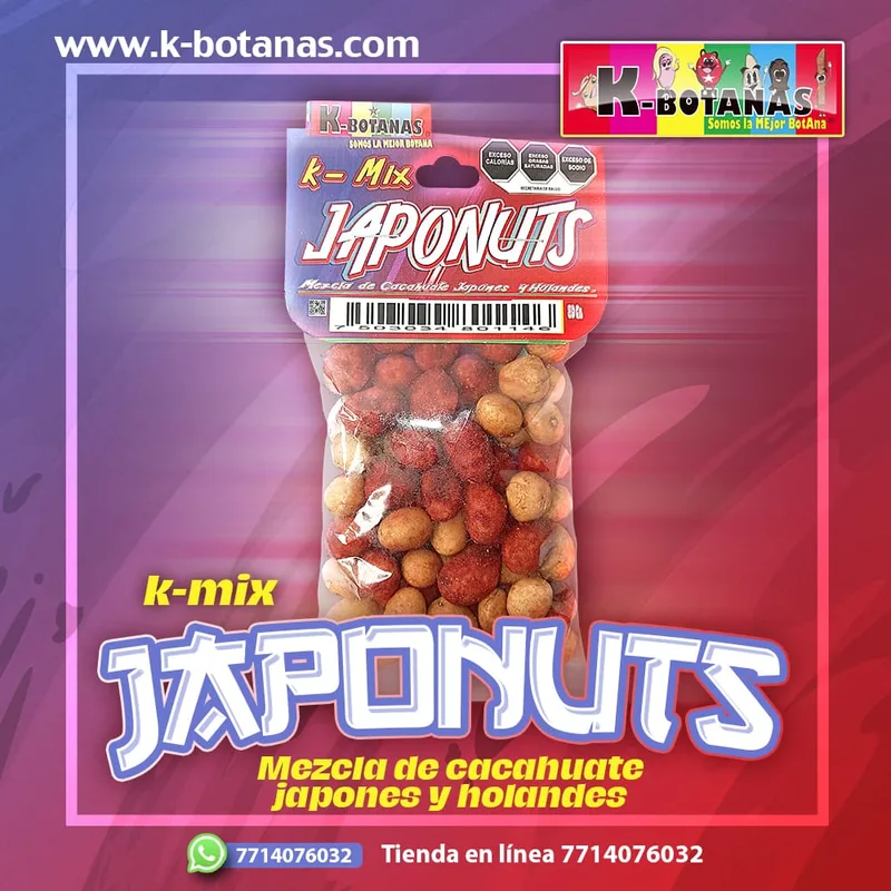 Cacahuate Mix Japonuts 80 Gr.