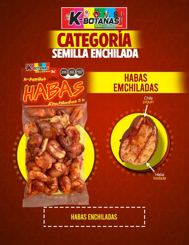 Semillas Habas Enchiladas 75 Gr.
