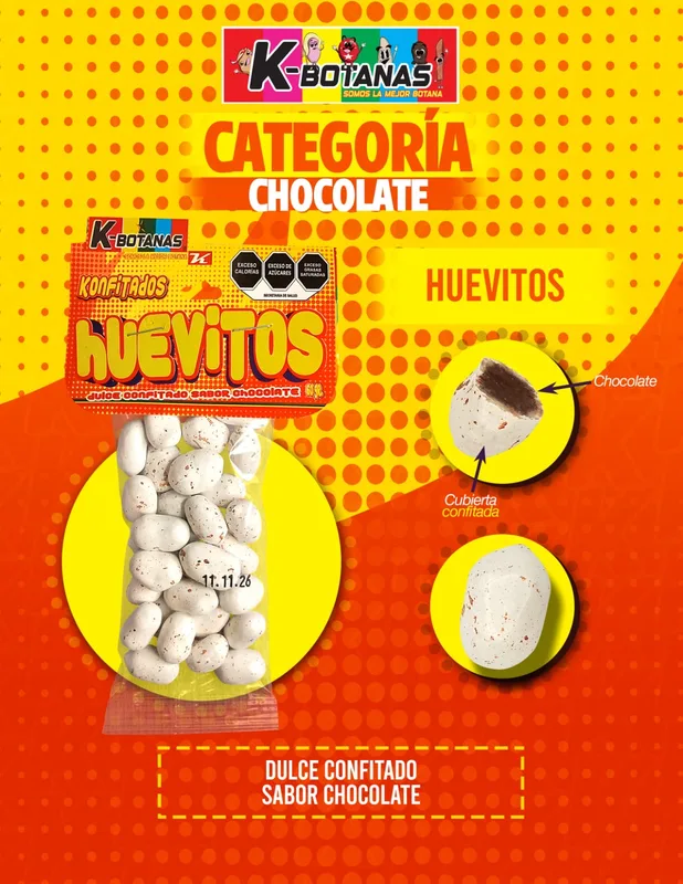 Konfitados Huevitos 60 Gramos.