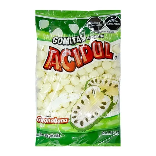 Acidul gomitas Gota Guanabana bolsa con 1 kilo