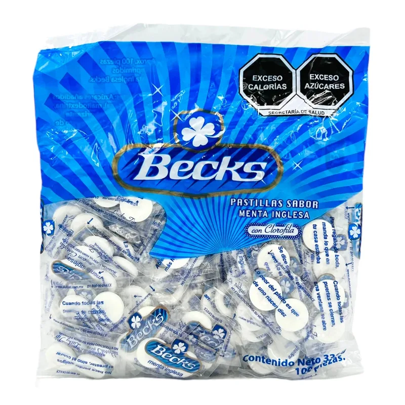 Beck Pastilla de menta bolsa con 100 pzs