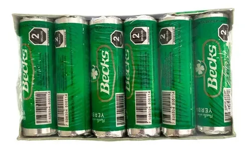 Becks tubo pastilla de Yerbabuena en tubo paquete con 12 pzs