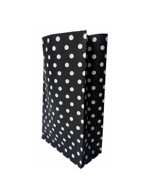 Bolsa De Papel Negra Lunares