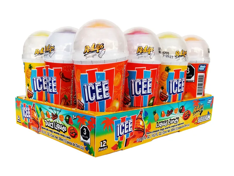 Bondy Rollips ICEE TROPICAL Paquete con 12 pzs