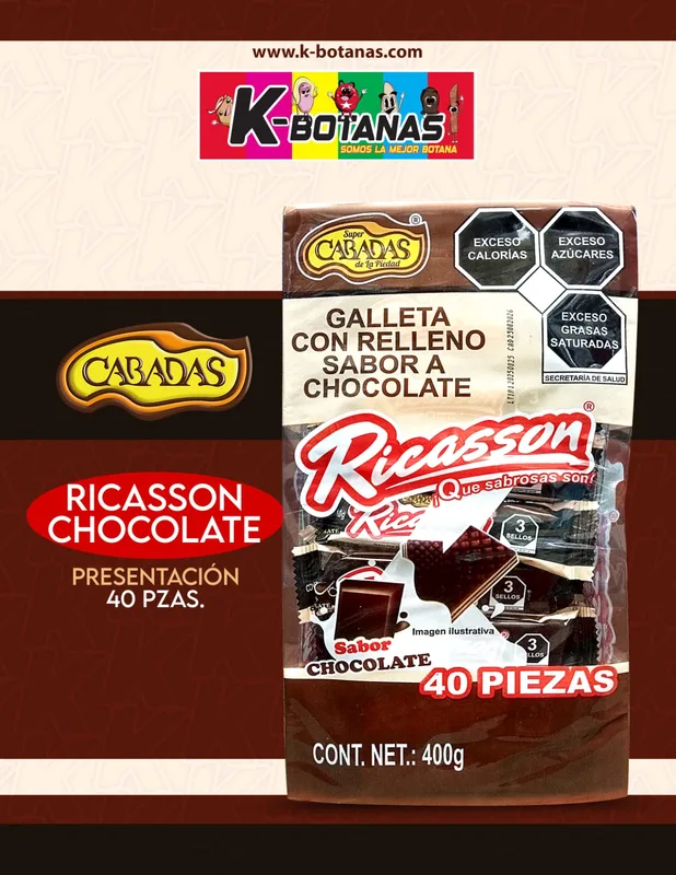 CABADAS RICASSON CHOCOLATE 40 PZAS