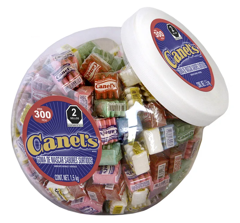 Canels Jarra chicle Celofan SURTIDO con 300 piezas