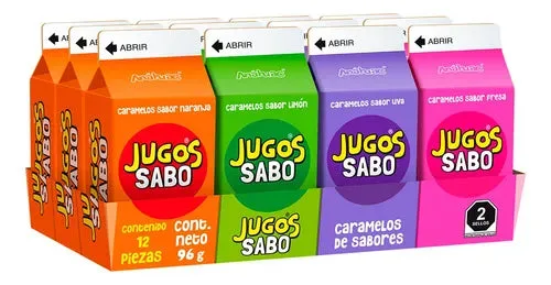 Caramelo Jugos Sabores Paquete con 12pzs Anahuac