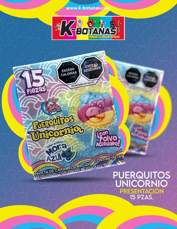 COOL TOONS PUERQUITOS UNICORNIOS 15 PZAS