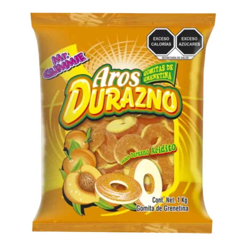 Cuétara gomitas Mr.Gummie Aros DURAZNO bolsa con 1 kilo