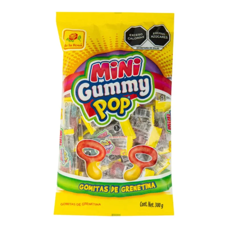 de la Rosa gomitas Gummy Pop MINI Bolsa con 50 piezas
