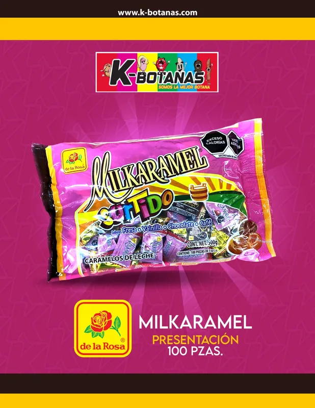 DE LA ROSA MILKARAMEL 100 PZAS