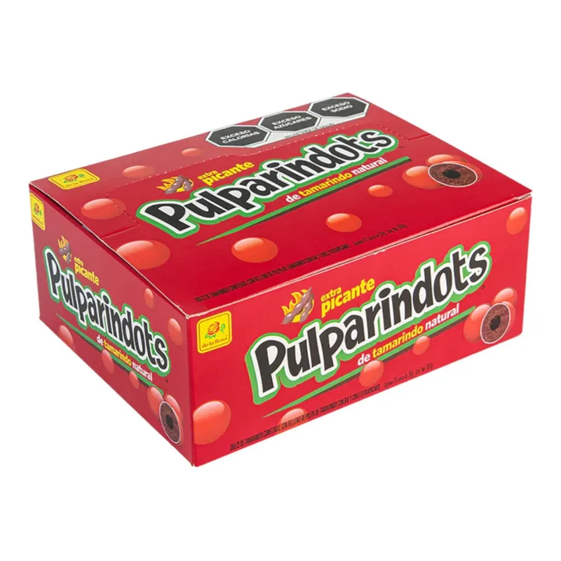 de la Rosa Pulparindots Extra Picante Display con 20 piezas