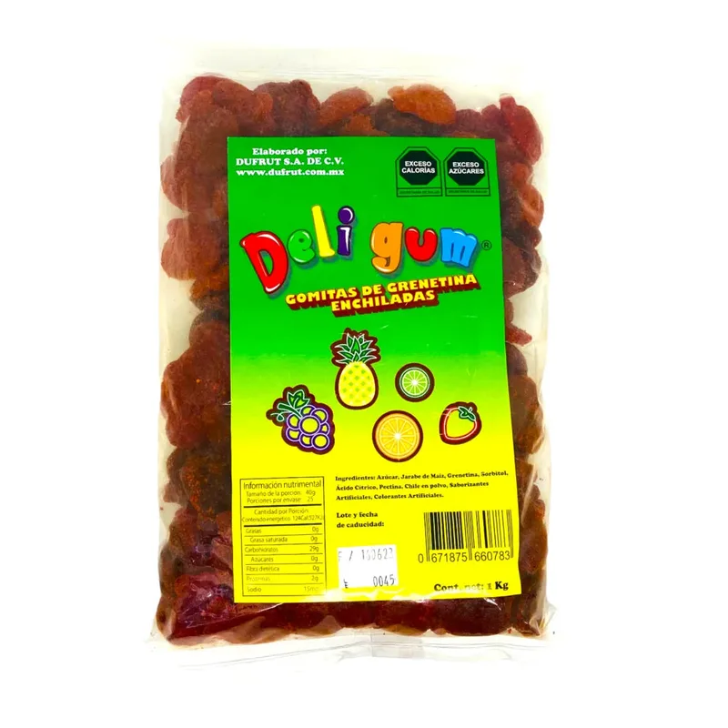 DeliGum gomitas Frutas ENCHILADAS bolsa con 1 kilo