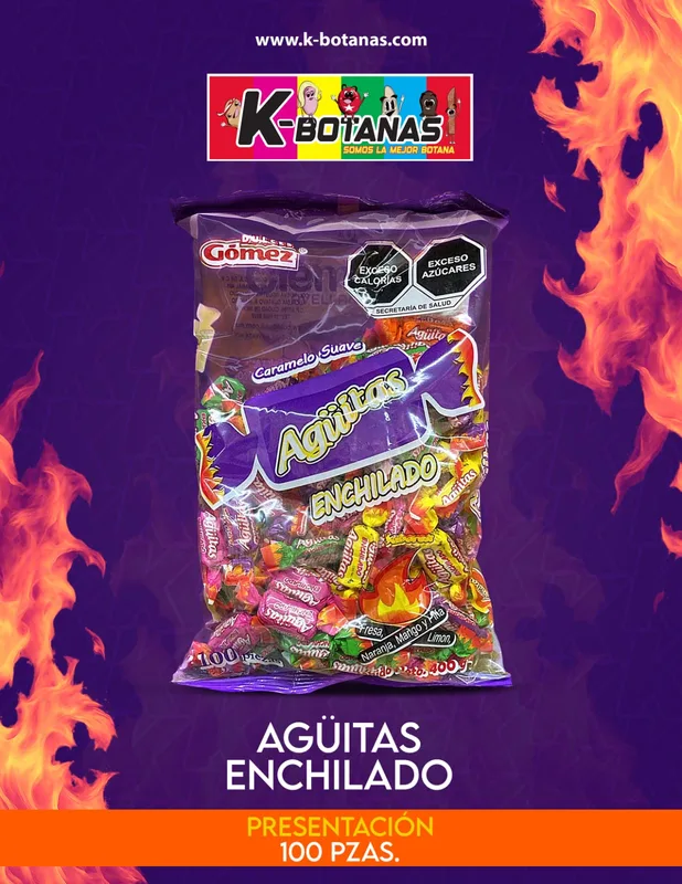 Dulces Gómez AGÚITAS ENCHILADO 100 pzas 400gr