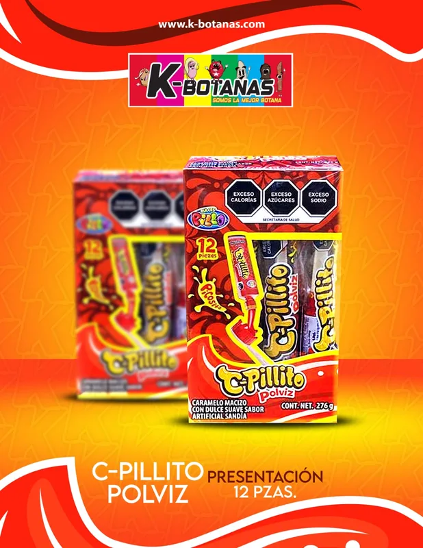 DULCES PILLO C-PILLITO POLVIZ 12 PZAS