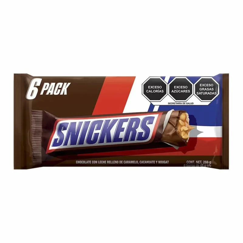 Effem Mars chocolate SNICKERS paquete con 6 barras