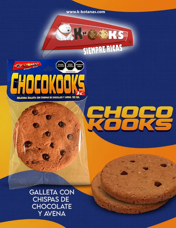 Galleta KKOOKS Chocokooks 90g – Avena con Chispas de Chocolate XL