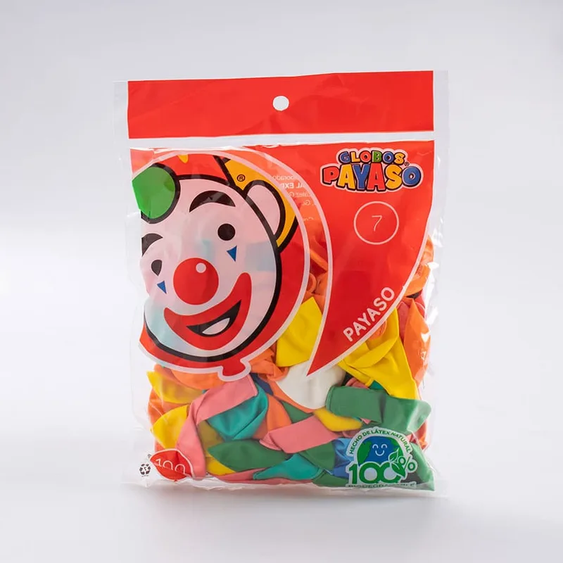 Globos Payaso #7 SURTIDO bolsa con 100 piezas