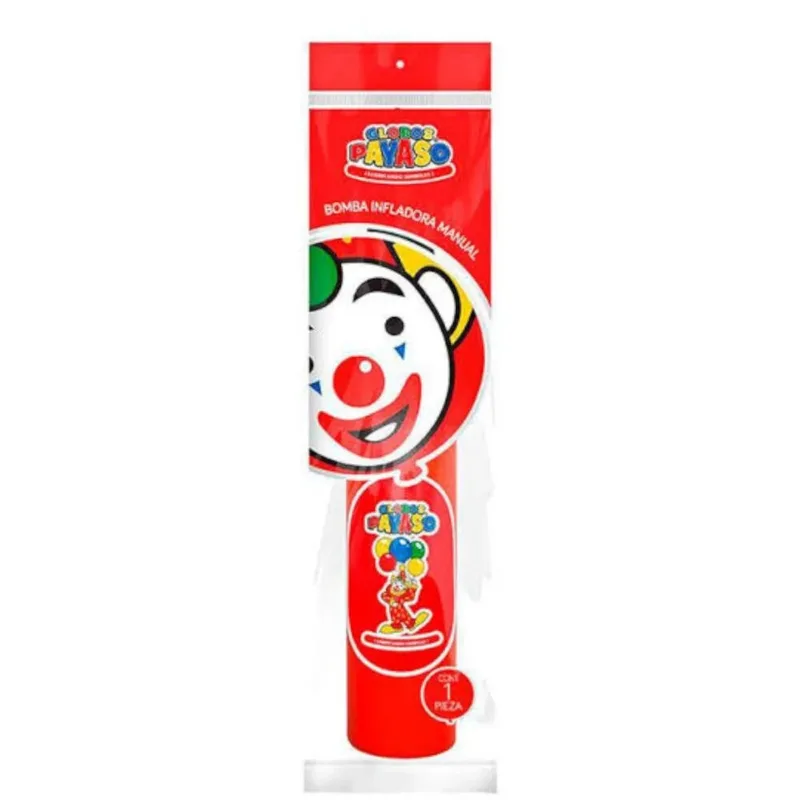 Globos Payaso Bomba INFLA- GLOBOS Rojo bolsa con 1 pieza