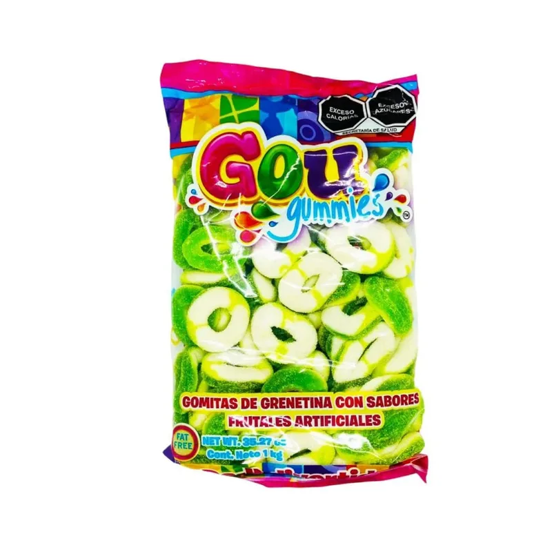 Gou gomita Aros de MANZANA bolsa con 1 kilo