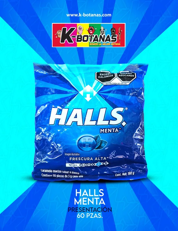 HALLS MENTA 60 PZAS
