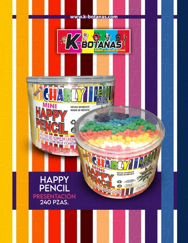Happy Pencil Mini Velas de Leche 240 pzas