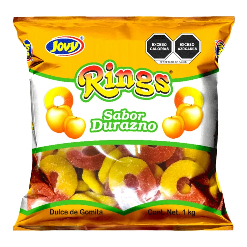 Jovy gomita Gummy Rings DURAZNO bolsa con 1 kilo