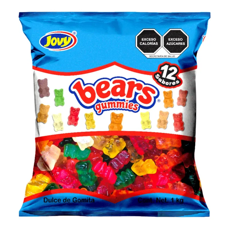 Jovy gomitas Crazy Gummy BEARS bolsa con 1 kilo