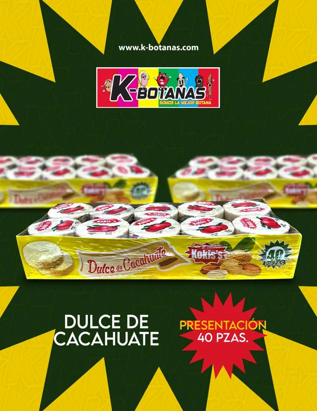 KOKI´S DULCE DE CACAHUATE 40 PZAS