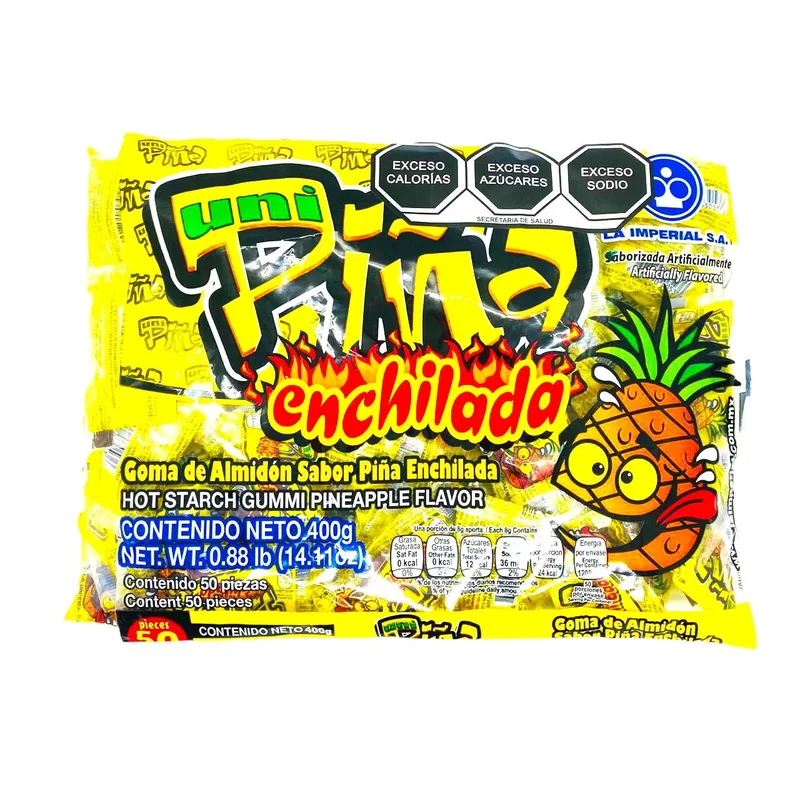 La Imperial gomita UNIPIÑA Enchilada bolsa con 50 piezas