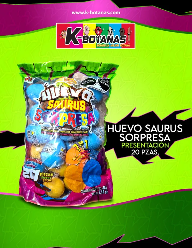 LAS DELESIAS HUEVO SAUROS SORPRESA 20 PZAS