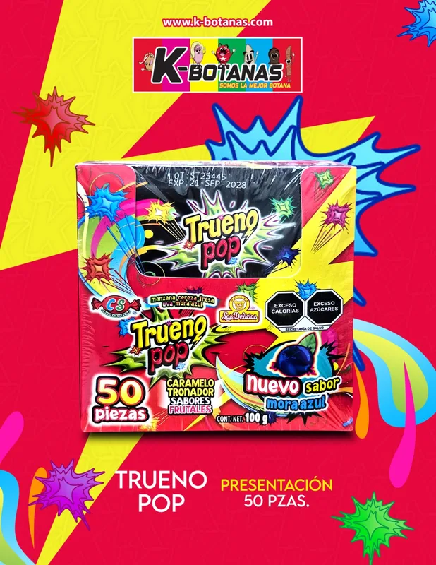 LAS DELICIAS TRUENO POP 50 PZAS