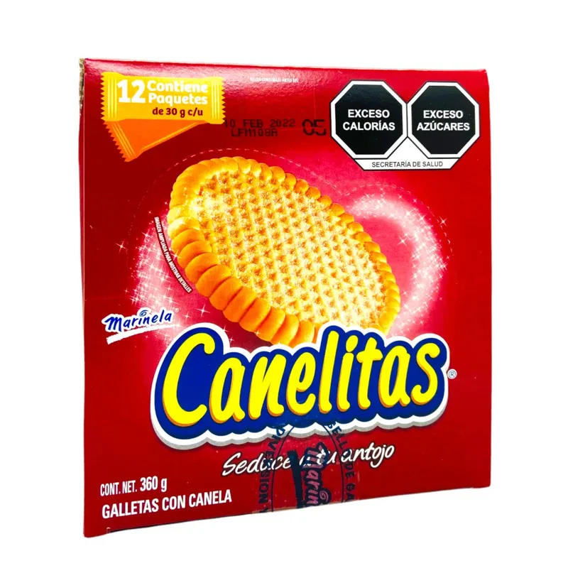 Marinela galletas CANELITAS paquete con 12 piezas