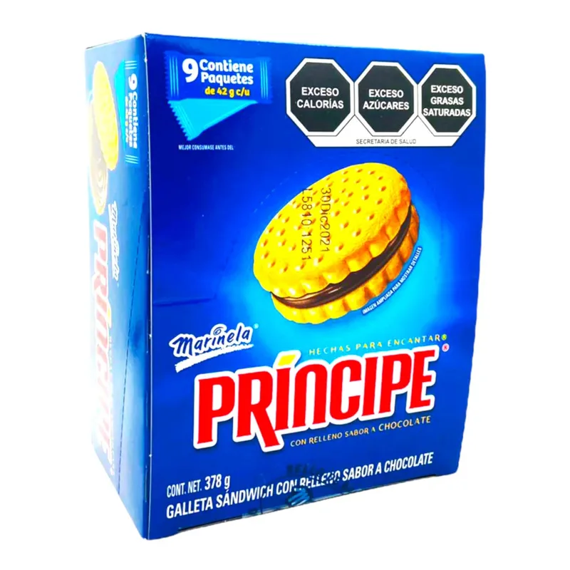 Marinela galletas Príncipe paquete con 9 piezas