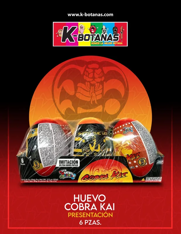 MEGA HUEVO SORPRESA COBRA KAI 6 PZAS