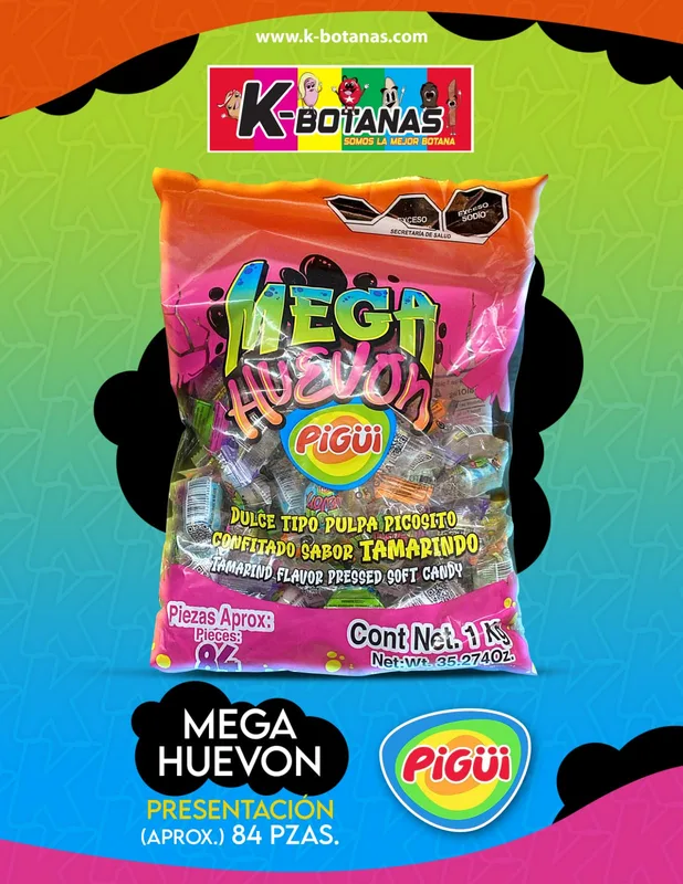 MEGA HUEVON PIGUII 86 pzas 1kg