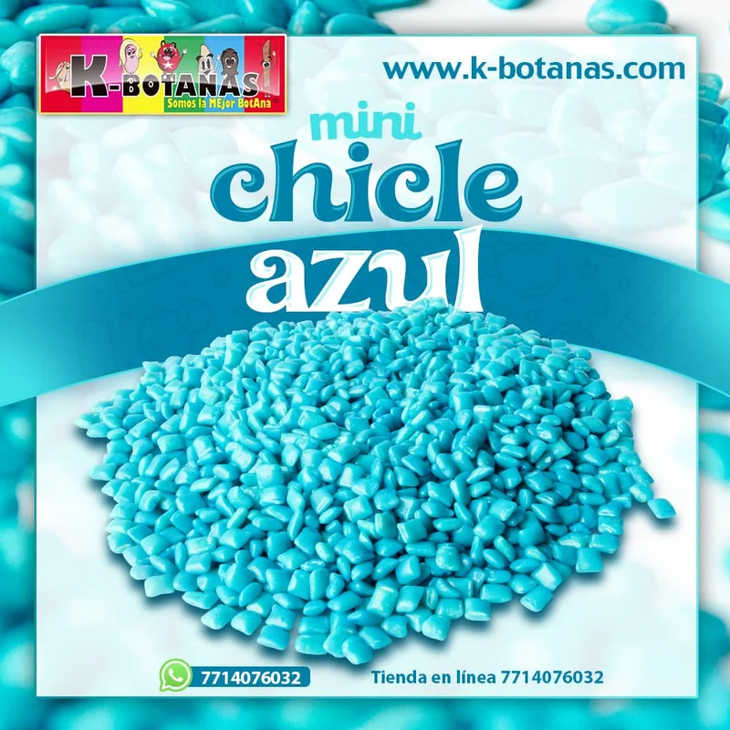 Mini Chicle Cuadro Azul 1 KG