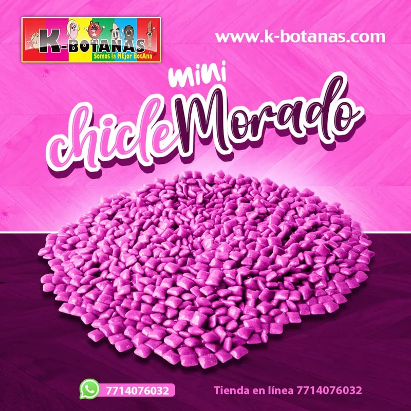 Mini Chicle Cuadro Morada 1 KG