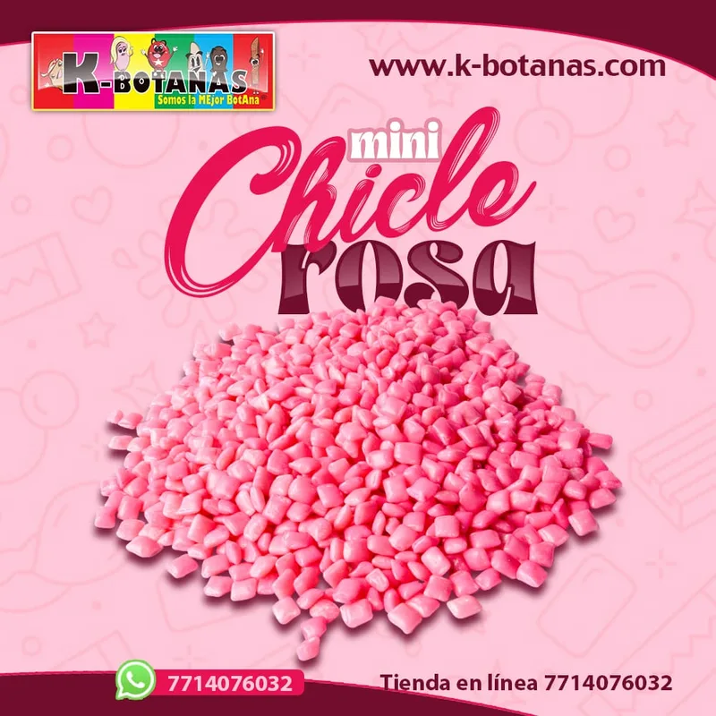 Mini Chicle Cuadro Rosa 1 KG