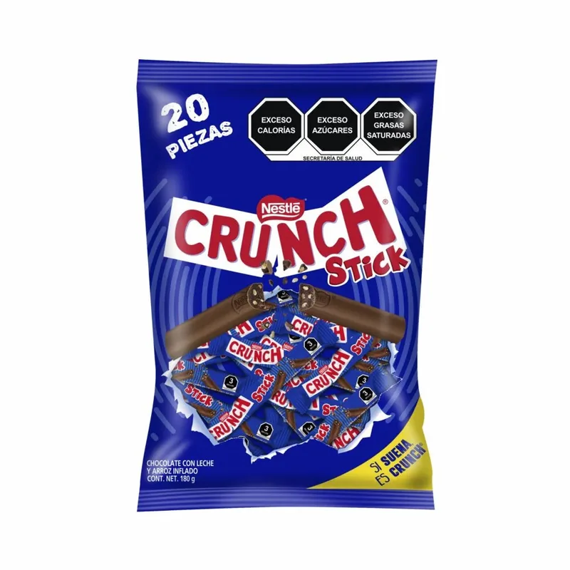 Nestlé chocolate Crunch STICK bolsa con 20 piezas