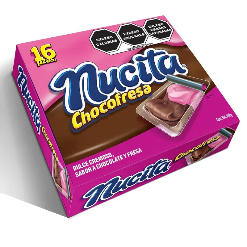 Nutresa Nucita CHOCOLATE – FRESA paquete con 16 piezas