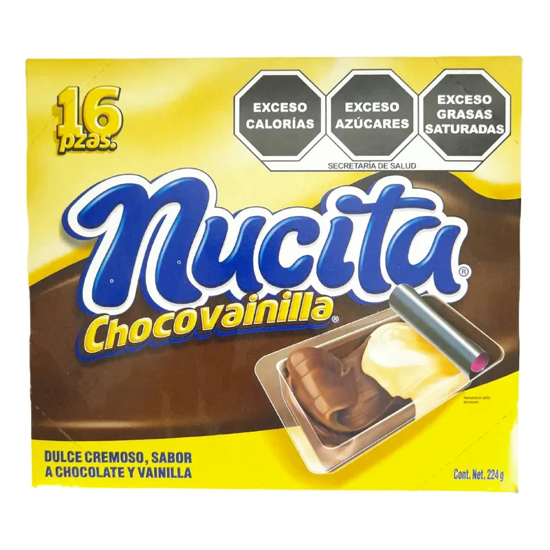 Nutresa Nucita CHOCOLATE-VAINILLA paquete con 16 piezas