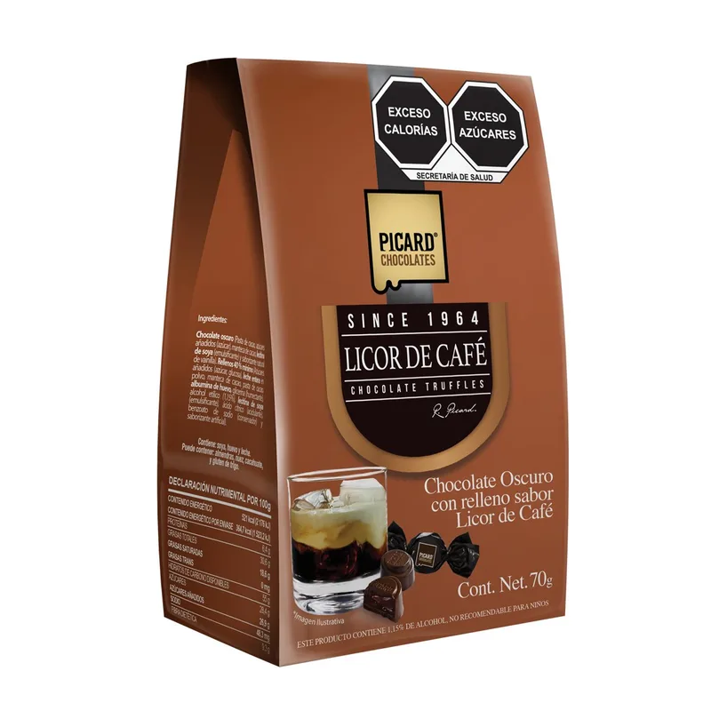 Pirámide Chocolate Licor de Café  Picard 70 Gr.