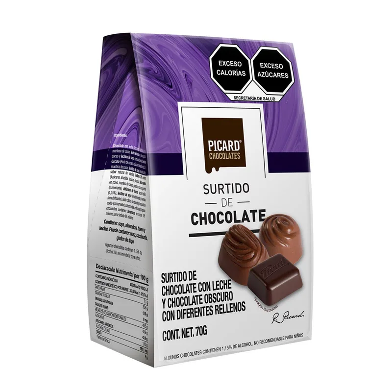 Pirámide Chocolate Surtido Picard 70 Gr.