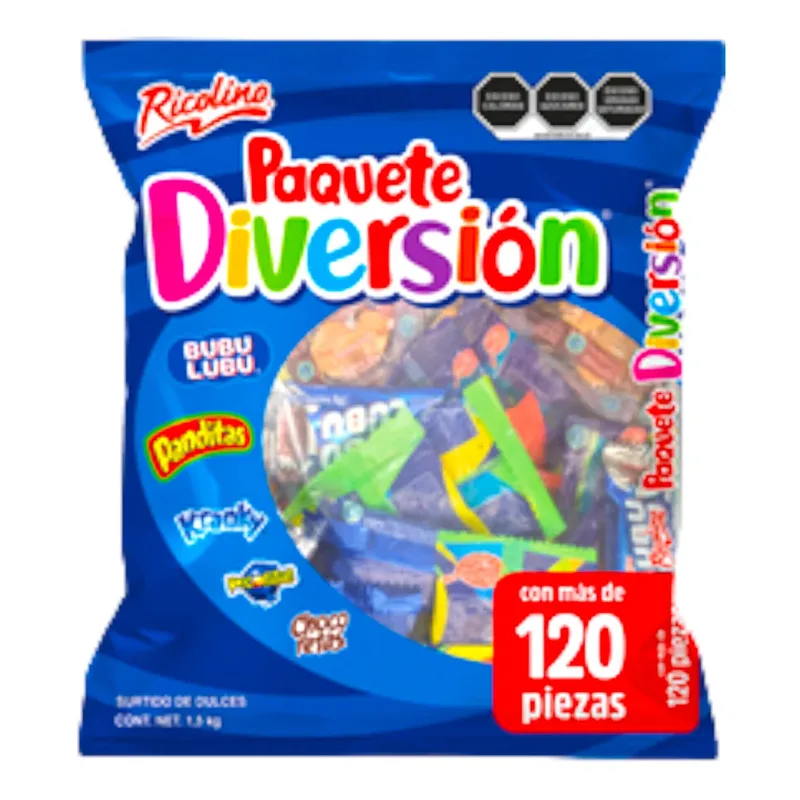 Ricolino PAQUETE DIVERSIÓN bolsa con 1,38 kilos