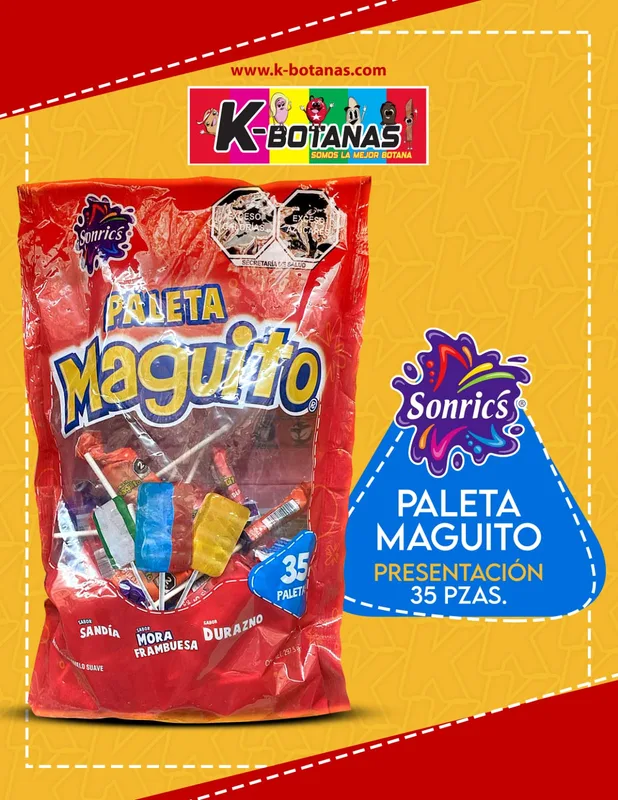 SONRIC´S PALETA MAGUITO 35 PZAS