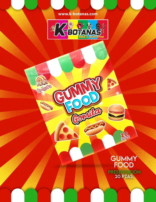 TINAJITA GUMMY FOOD GOMITA 20 PZAS