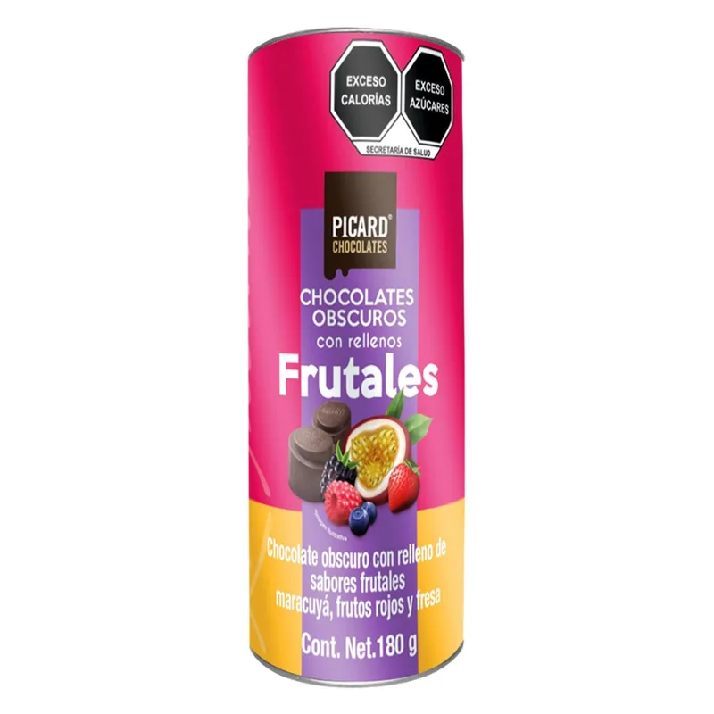 Tubo de Chocolate Relleno Sabores Frutales Picard 180 gr
