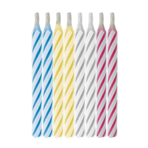 Vela Caramelo Colores 24 Pzas