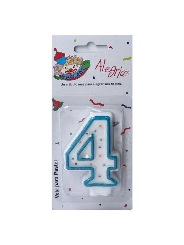 Vela Confeti AZUL #4